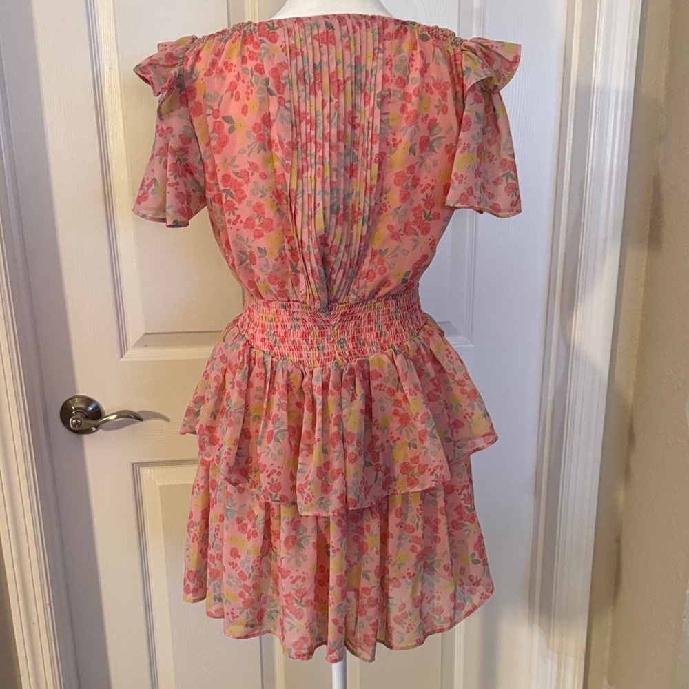 Pink Floral Ruffle Dress - Picture 6 of 9